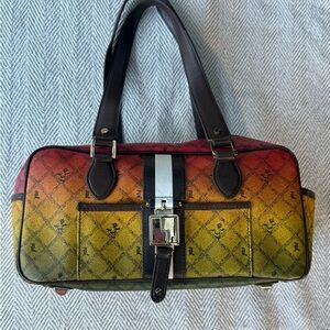 L.A.M.B. Rasta ombré satchel red yellow green